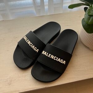 Balenciaga Black Slides